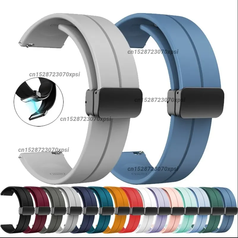 Magnetické skladacie spona silikónové pásmo pre Oraimo Ew WatchBand Smartwatch Smartwatch Skin Friendly Soft Watch Watch Watch Correa Belts