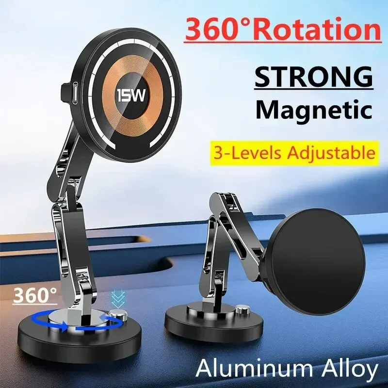 Magnetické vozidlo Wireless nabíjačka Magnetový automobil Mount Conster na nabíjanie držiaka telefónu držiak pre držiak pre Macsfae iPhone 15 14 13 12 12