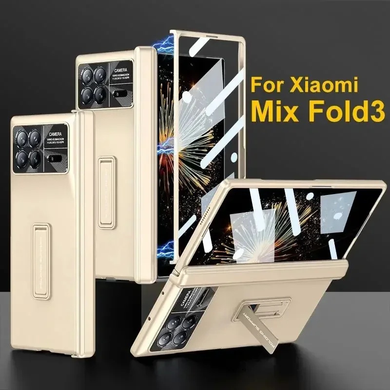 Magnetické závesné brnenie matné puzdro pre xiaomi mi mix zložte 3 puzdro vonkajší sklenený sklenený stojan nárazový kryt pre xiaomi mix zloží 2