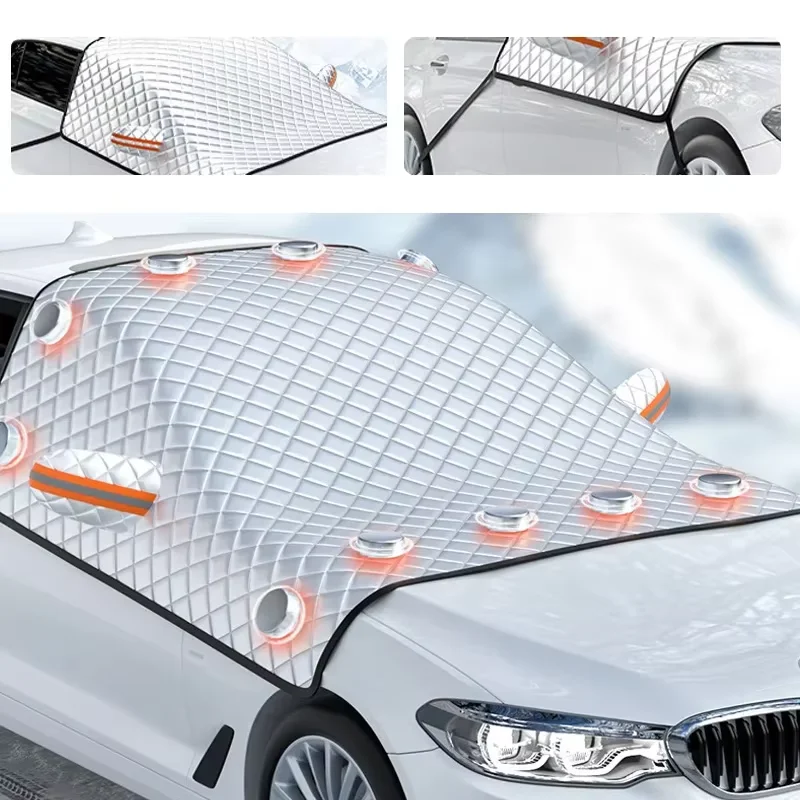 Magnetický automobil Snow Shield Frost Prevencia Frost Cover Cover automobil predné čelné sklo Sunshade Zhruba Snow Shield Auto Coat