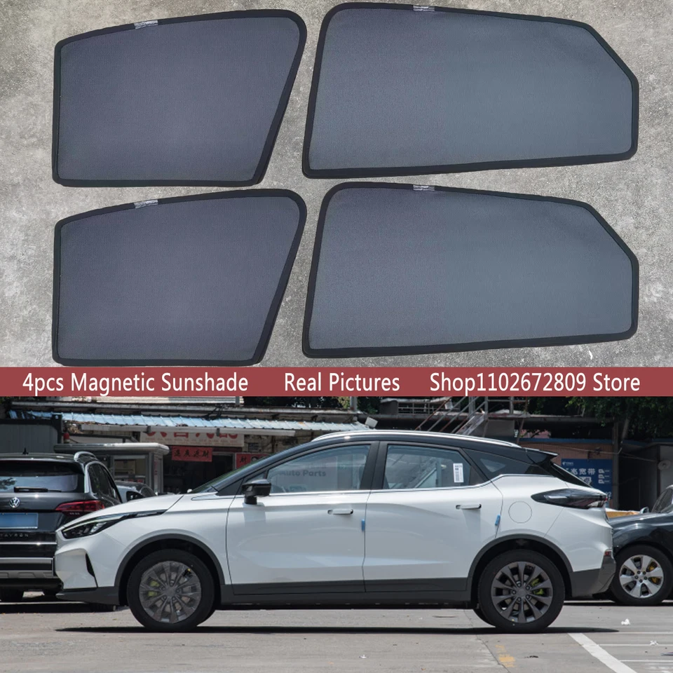 Magnetický automobil Sunshade Shield Rám závesný záves Slnka pre Geely Geometry C GE13 EV 2020 - 2024 2023 2022 Príslušenstvo