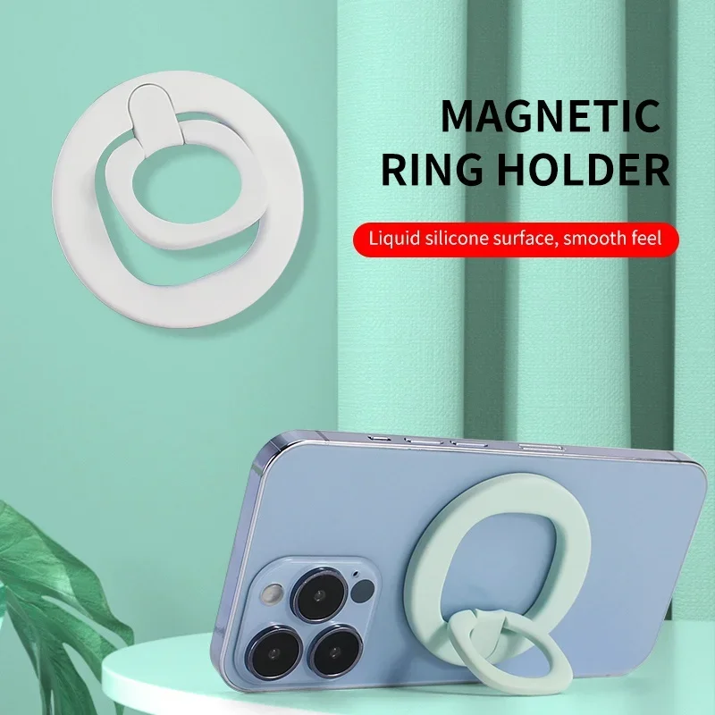 Magnetický držiak na držiak na držiak magnetu pre iPhone 12 13 14 15 Series pre Magsafe odnímateľný mobilný telefón Kovový rukoväť Kickstand