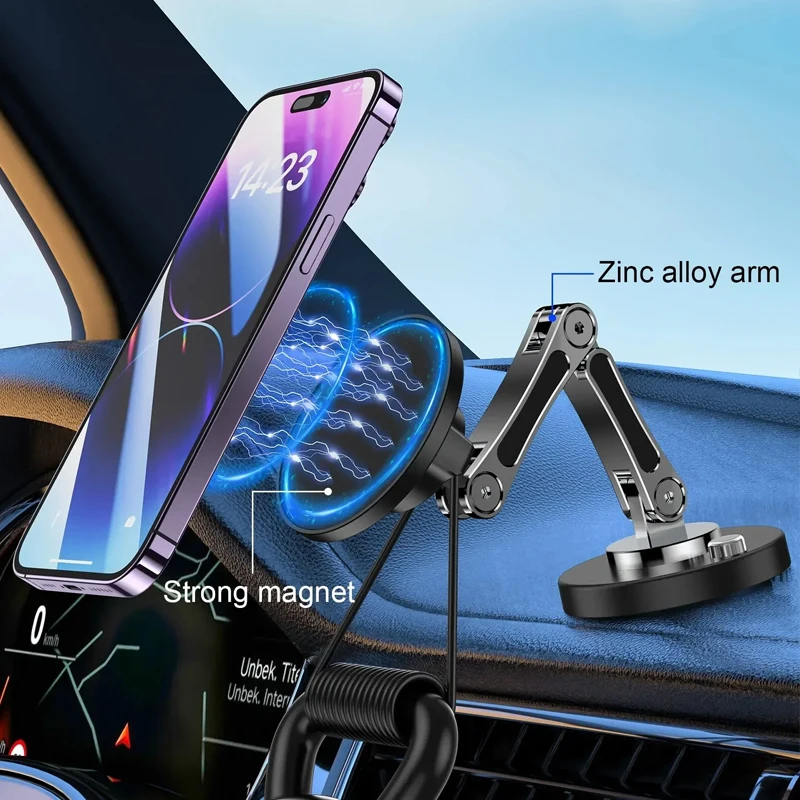 Magnetický držiak telefónu automobilov stojan Dashborad zliatiny Zložitý magnet na mobilné držiak pre smartfóny pre iPhone Samsung Xiaomi