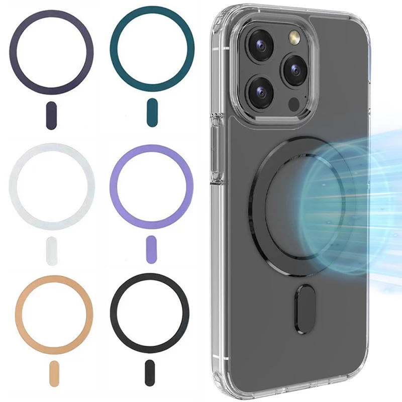 Magnetický kovový prsteň pre Apple Magsafe Wireless nabíjačka železná plechová nálepka magnet držiak na telefón Mini nálepka