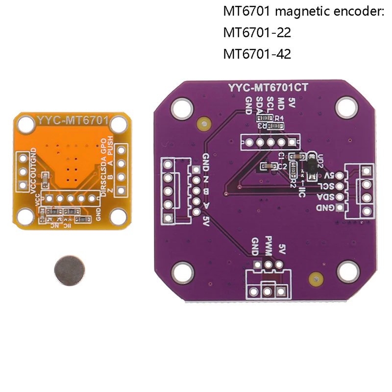 Magnetický kódovač MT6701 MAGNETICKÝ INDUKCIA MERAJÚCE SNOHOL MODULE 14BIT VYSOKÉHO PRESIDNÉHO PREVÁDZKY môže dokonale nahradiť AS5600