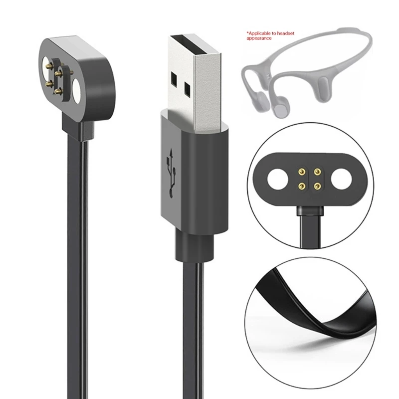 Magnetický nabíjací kábel USB napájací kábel pre Mojawa runplus kosti vodivosť na nabíjačke nabíjačky na nabíjačku Pohodlné a odolné