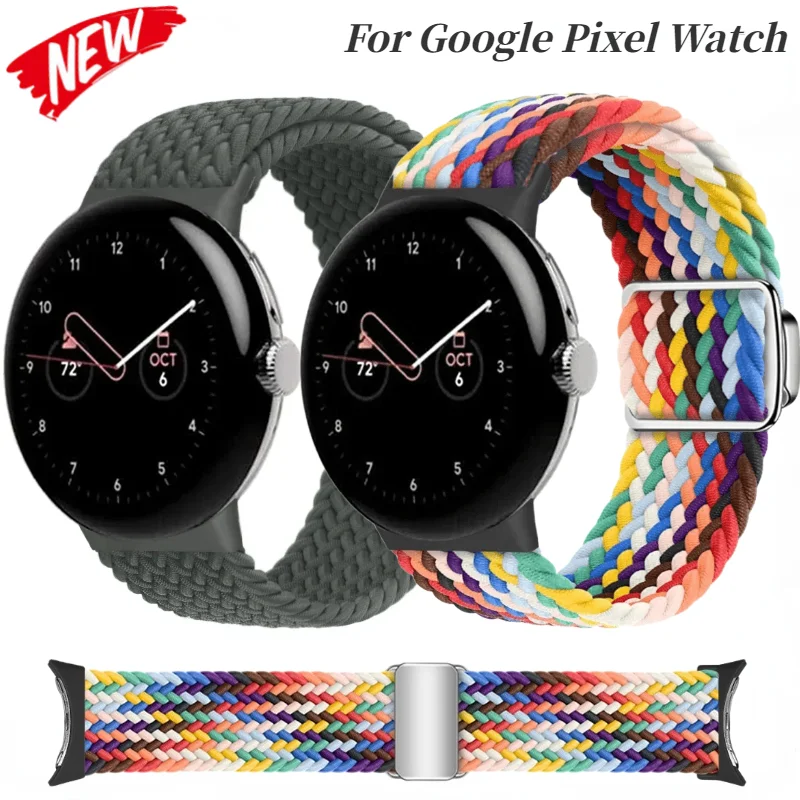 Magnetický nylonový opletený slučkový remienok pre Google Pixel Watch 2 SUPPLE SUPPLE ELASTOM náramok náramku korea korea pixel hodinky BELT