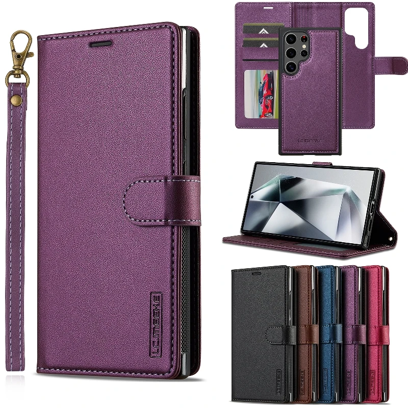 Magnetický odnímateľný kryt 2 v 1 Flip Phone Cover pre Samsung Galaxy S24 Ultra S23 S22 Plus A55 A54 A35 A34 A14 A14 A15