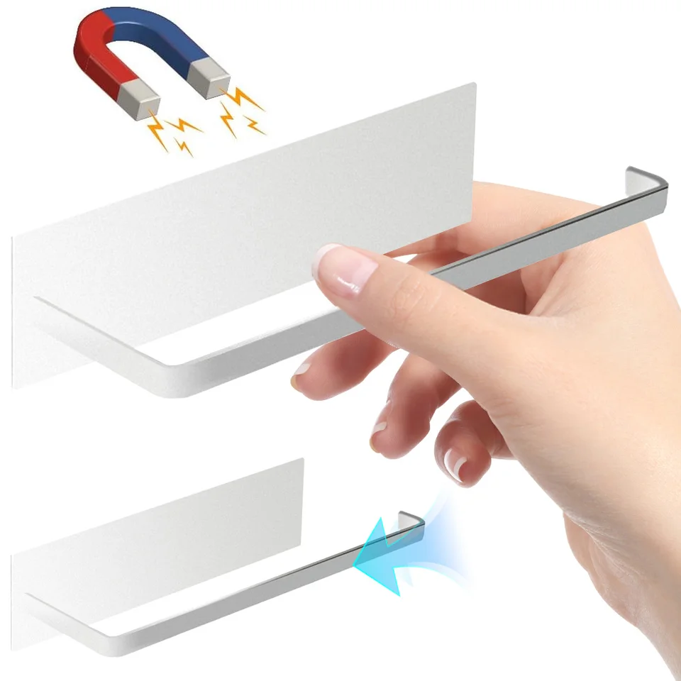 Magnetický papierový držiak na utierku toaletný papier držiak na papieri na stenu Mount Paper DispenSer Strong magnet podložka do kuchyne