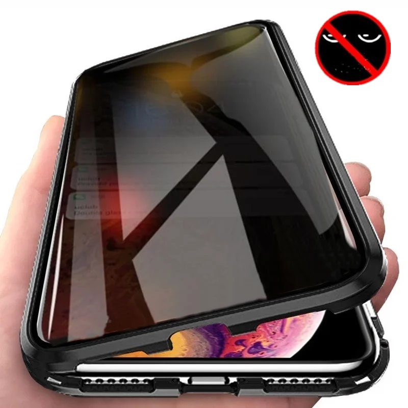 Magnetický prípad Anti súkromia pre Samsung Galaxy S24 22 23 Ultra Case S20 Fe S10E S9 plus A50 70 A51 A71 Poznámka 20 10 9 8 kryt