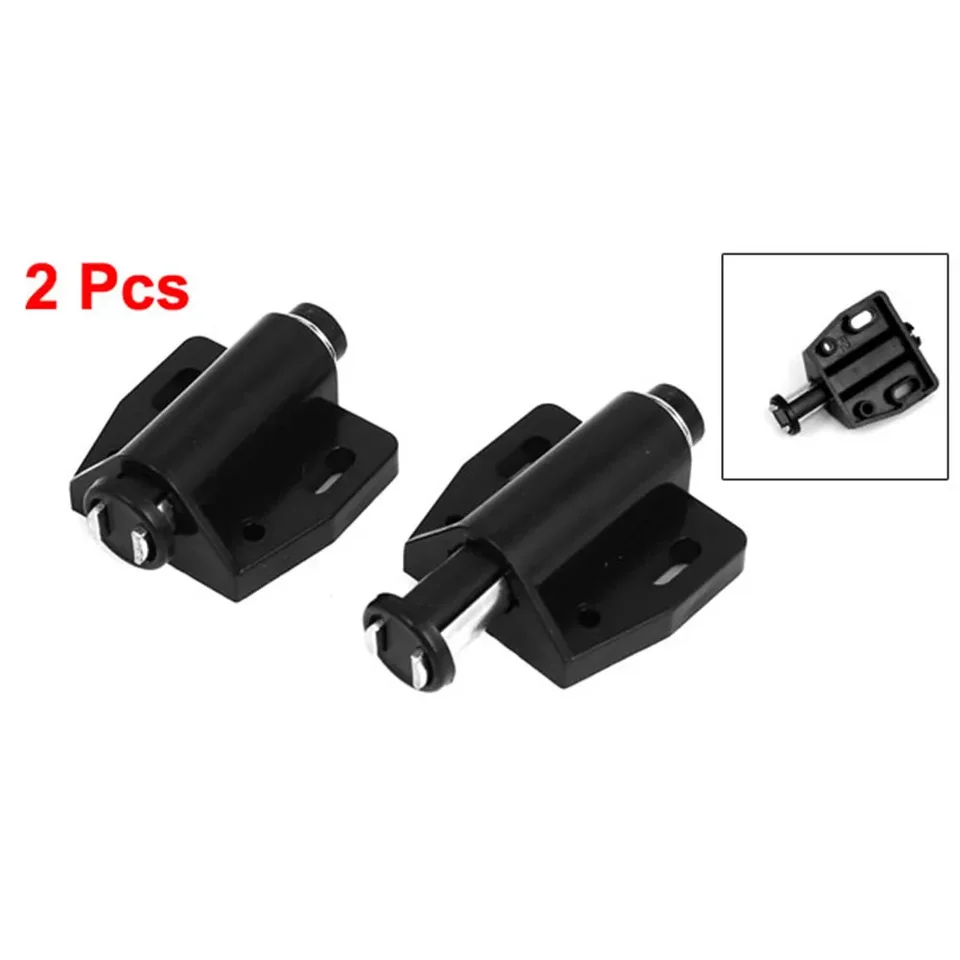 Magnetický push na otvorené dotykové zámkové diely Príslušenstvo Čierne skrinky na skrinky Dvere zásuvky Zásuvka Hardware Západná západka 2x