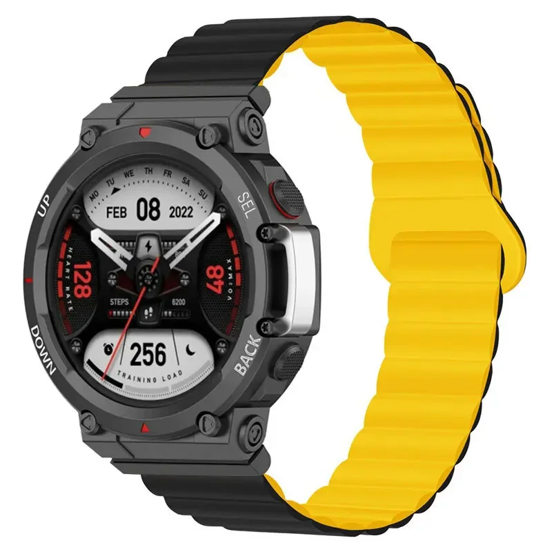 Magnetický silikónový remienok pre AmazFit T-Rex 2 Smart Watch Náramky pre náramky Huami AmazFit T-Rex 2 náhradný pás