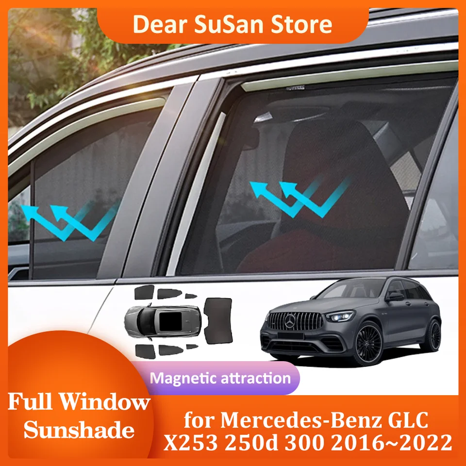 Magnetický slnečný slnečný automobil pre Mercedes-Benz GLC x253 250D 300 2016 ~ 2022 2017