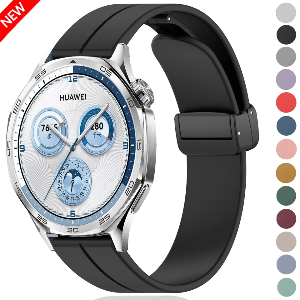 Magnetický spánkový popruh pre Huawei Watch GT5/4/GT5 PRO 4 3 2 46 mm 42 mm Silikónový náramok pre 20 22 mm Amzafit Balance/GTR/GTS