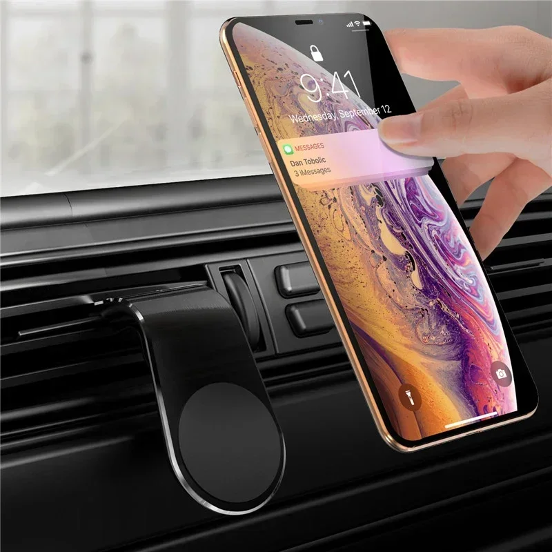 Magnetický typ L Držiteľ telefónu Univerzálny držiak v automobilovom telefóne Clip pre montáž auta Magnetický držiak telefónu pre všetky modelové mobilné telefóny