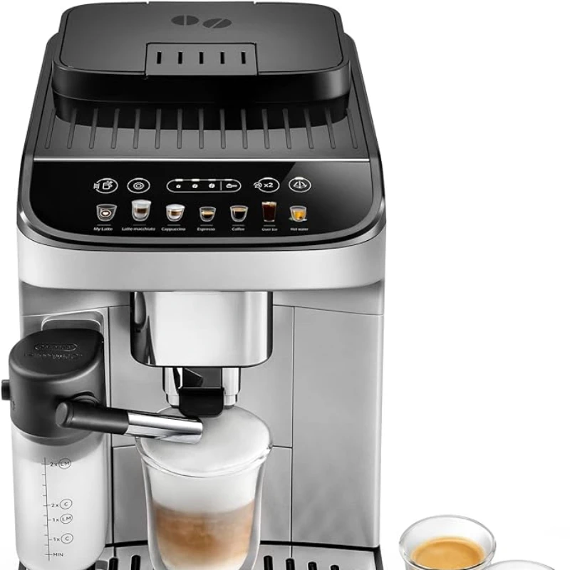 Magnifica Evo so systémom Lattecrema, plne automatické fazule strojov do pohára espresso cappuccino a ľadová káva Make