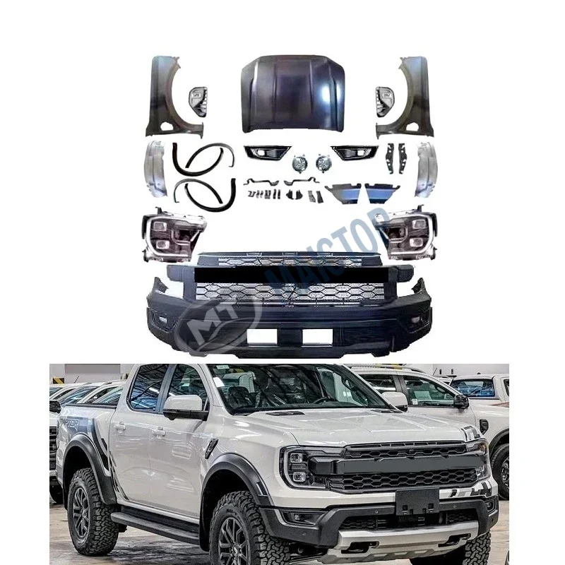 MAICTOP CAR ACOPSORY Facelift predný nárazník GRILL SVETLO Body pre RANGER RAPTOR T6 T7 T8 Inovácia na T9 2022 2023 FORD