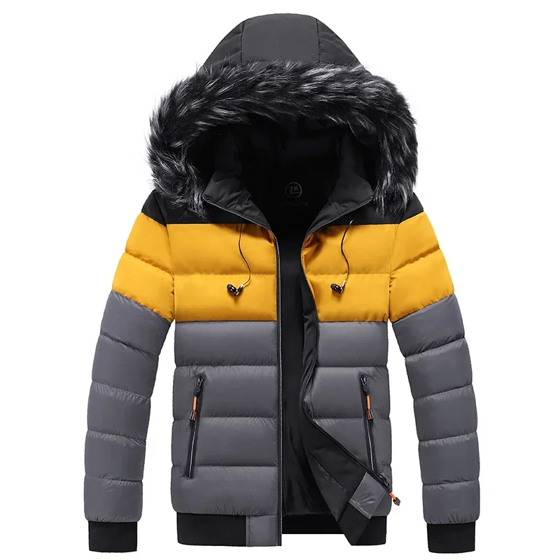 Maidangdi Men s kabátom plus veľkosť zima hrubý teplý top plus veľkosť neformálne zladenie pevná farba vysoko kvalitná bunda y2k