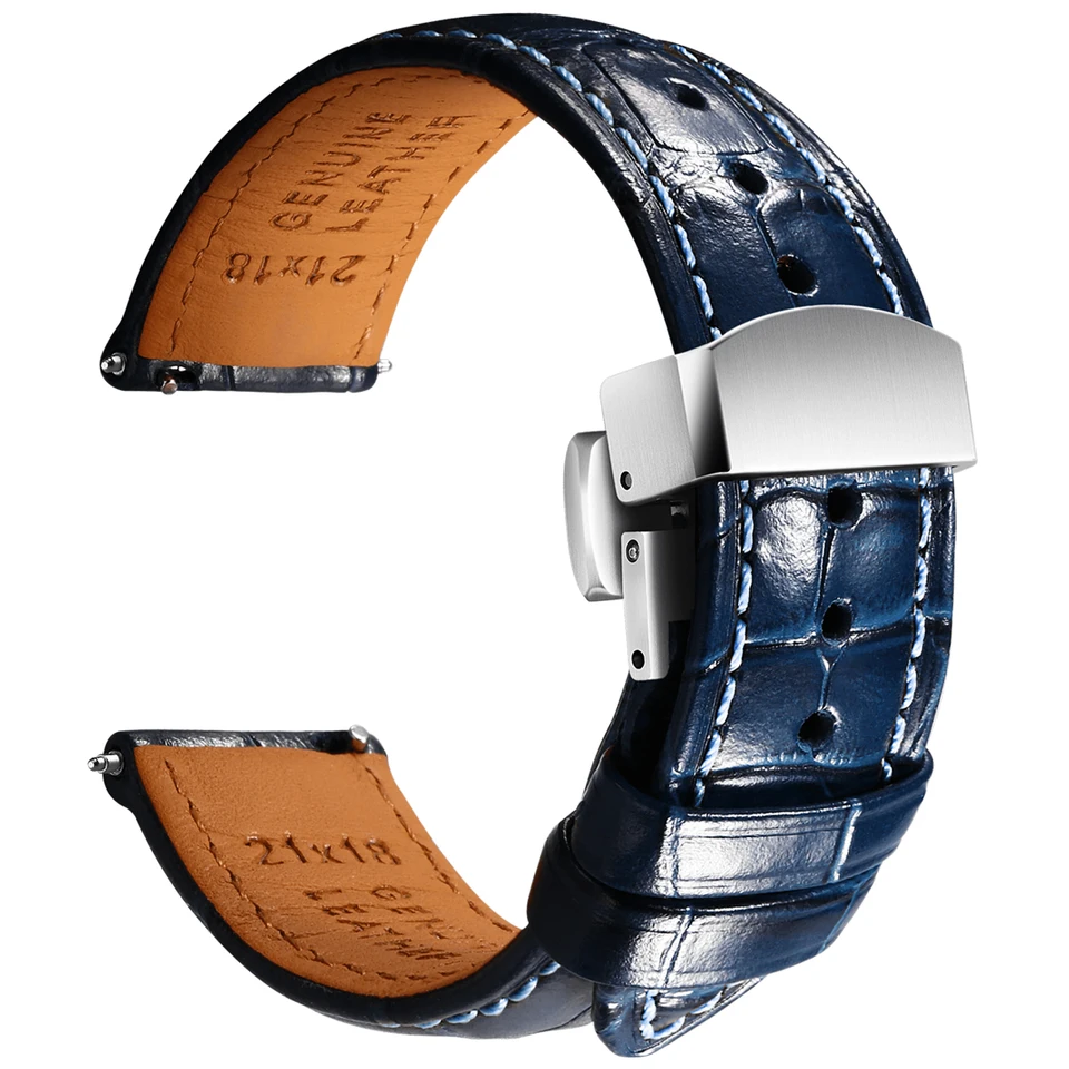 Maikes špičkové kožené hodinky remienok 20 mm 22 mm príslušenstvo náramky na hodinky pre breitling kožené hodinky kapela pre mužov Ženy