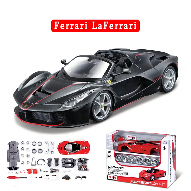 Maisto 1:24 Ferrari Laferrari Rôzne štýl Ferrari Zhromaždený zliatinový automobil Zhromaždený DIY Tool Tool Boy Gift Collection