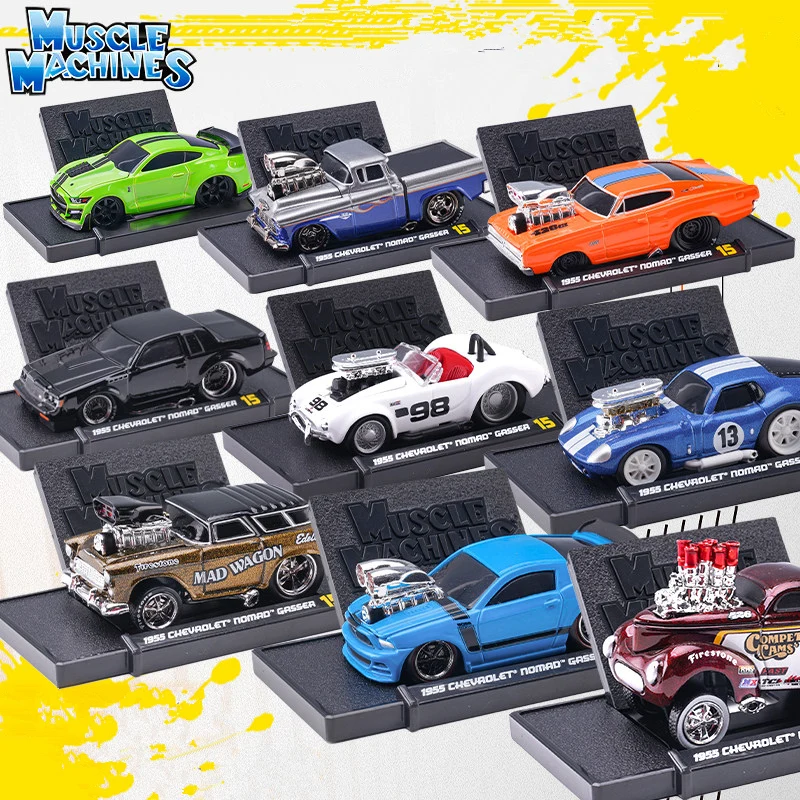 Maisto 1:64 Dodge Ford Ford Chevrolet Shelby Mustang Zliatina športového svalového automobilu Model Model kov Miniatúrne vozidlá Model pre deti darček