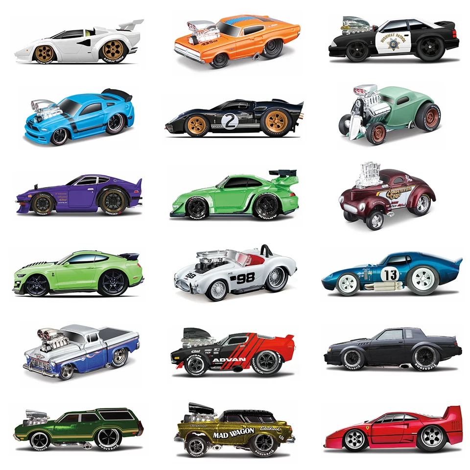 Maisto 1:64 Dodge Ford Ford Chevrolet Shelby Sval Sval Transports Static Die Cast Vozidlá zberateľné koníčky Model automobilových hračiek