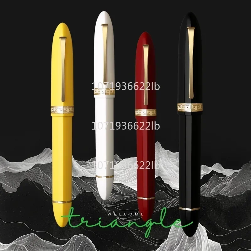 Majohn v60 trojuholníkový piestový fontán Pen proti rolu Resin Resin Rollerball Rollerball Pen s doplňujúcim doplnkom Schmidt Darček