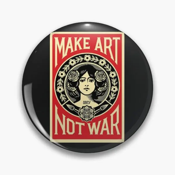 Make Art Not War Soft Button Pin Collar Darček darček vtipný kreatívny odznak dekorácie klobúk Ženy roztomilý klopa milenec módna brošňa