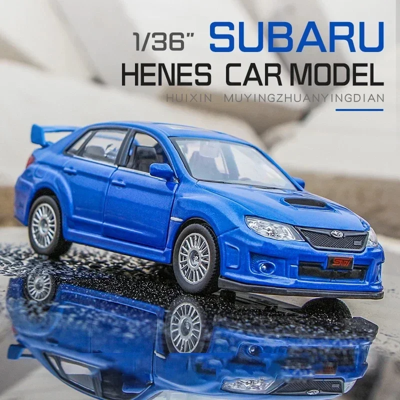 Makeda1: 36 Subaru WRX STI STYLING STYLING LICENCOVANÉ DIECAST MODEL TOY Zliatina Zliatina Kov High Simulation pre zbierky darčeky F44