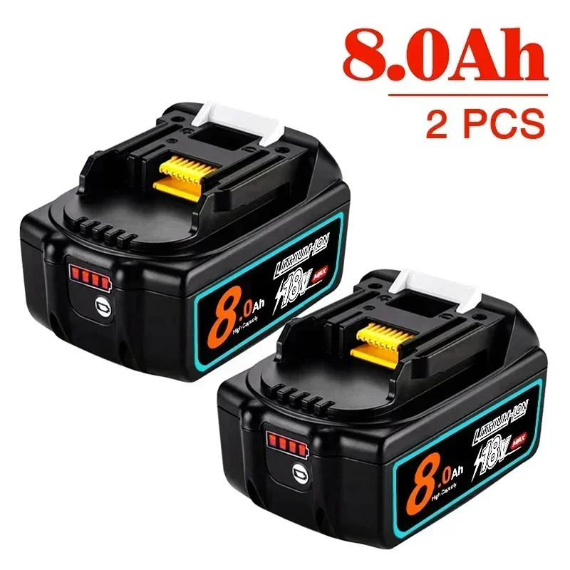 Makita 18V 8000 mAh Nabíjateľná lítium -iónová batéria s indikátorom batérie pre Makita BL1830 BL1840 BL1850 EAKTIVER BATTÁR