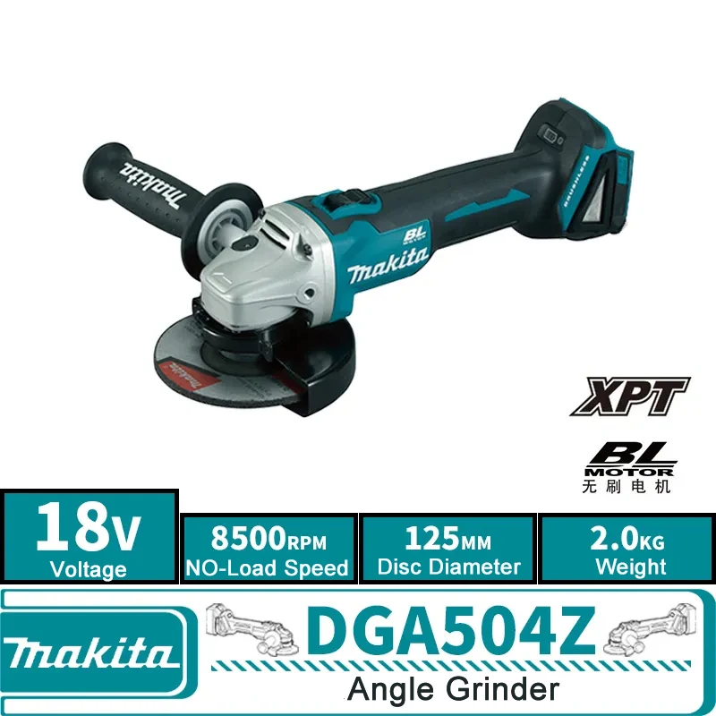 Makita DGA504Z Uhlová brúska bez kefy 18 V 125 mm Cut-off Grinder Andalless Rezací stroj pre Makita 18V lítiová batéria