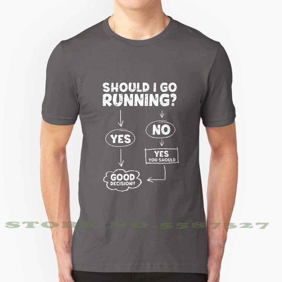 Mal by som ísť bežať 100% bavlnené tričko Running Fitness Marathoner Marathon Runner 10K 5K Half Marathon Gymner