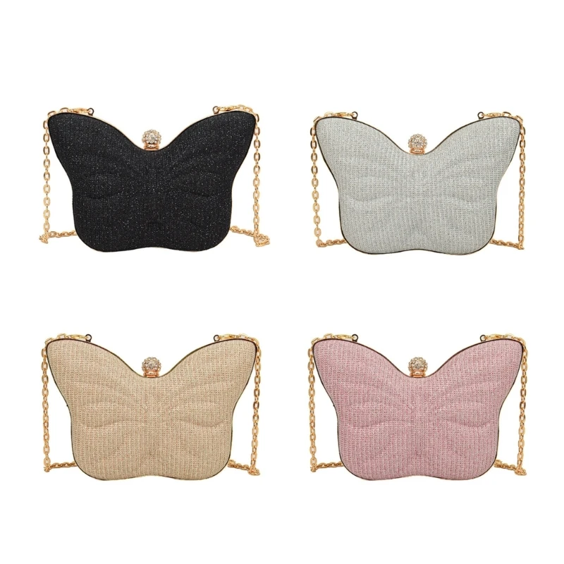Malá mini taška na ramená kabelky Crossbody Bag Glitter Women Evening Bag s reťazou
