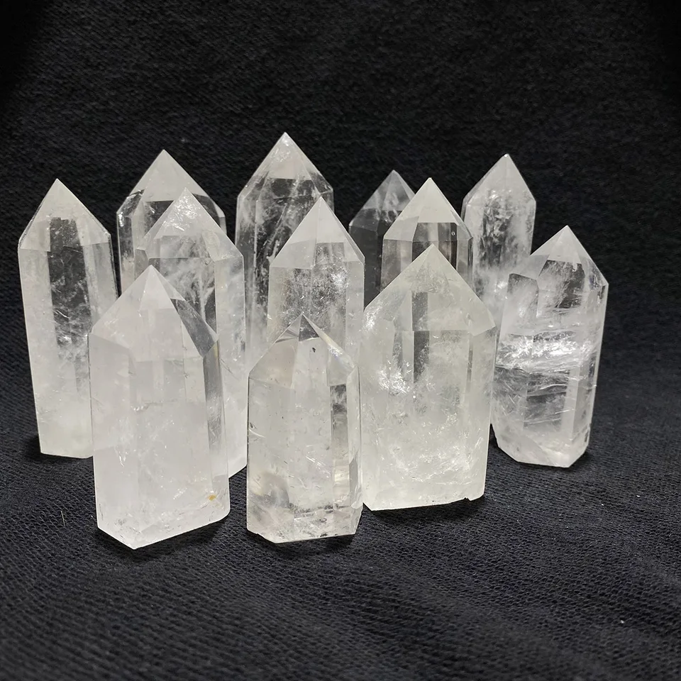 Malá veľkosť Natural Clear Quartz Tower, Domáca dekorácia, liečivá energia, Crystal Reiki Gems