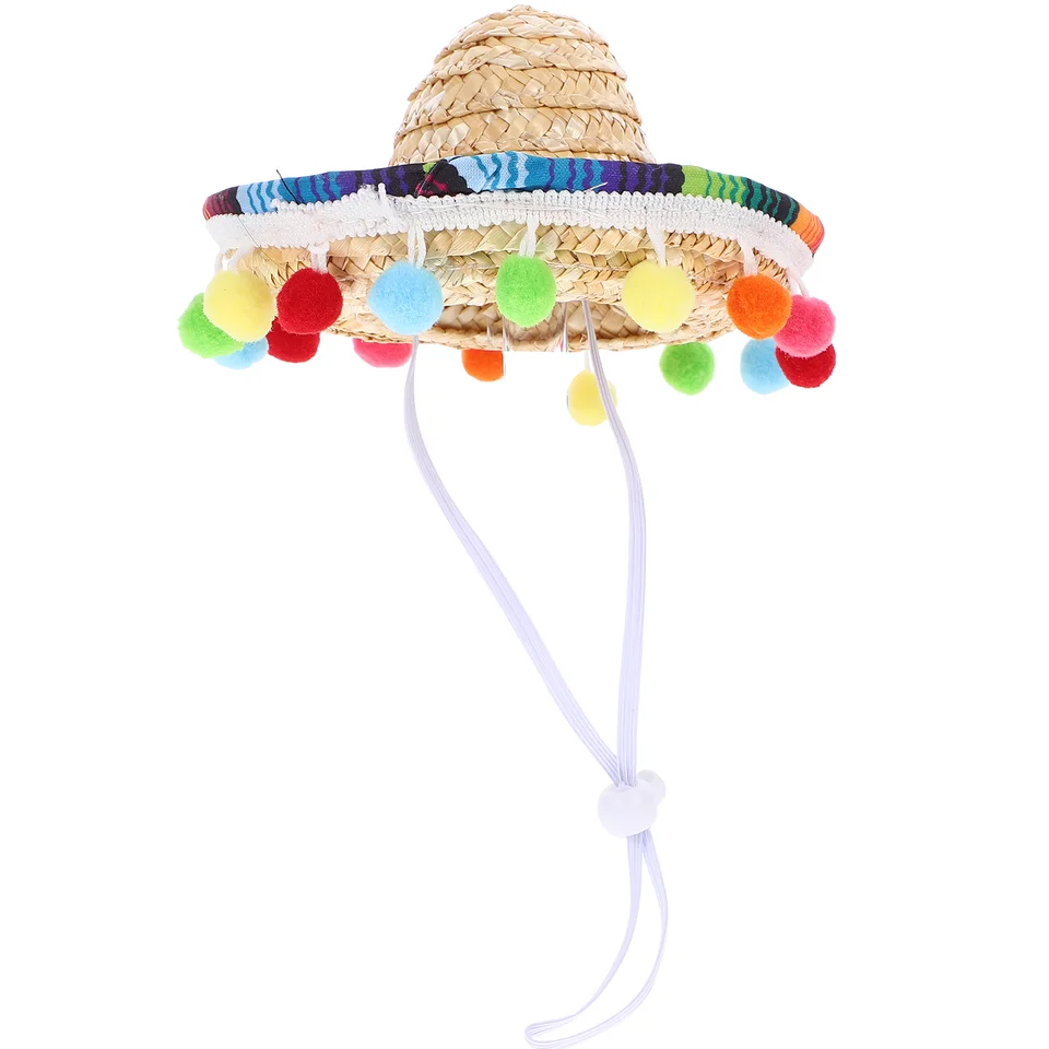 Malé klobúky sombrero párty klobúky Mini Halloween mexické dekorácie španielska slama Polyester pomid