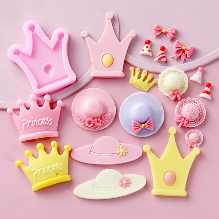 Malé kvetinové klobúky koruna luk silikónové formy dezertný stolík dekorácia dekorácie čokoládové fondantné plesne na pečenie