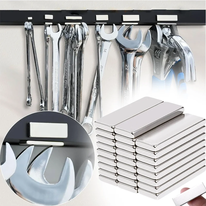 Malé silné neodymiové magnety bar obdĺžnikové magnety vzácnych zemín ťažké dut extra silné magnety pre chladničku