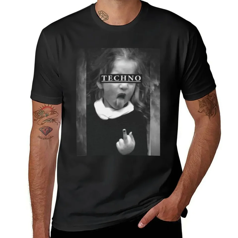 Malé techno girl klasické tričko Tees tops tops muži tričko