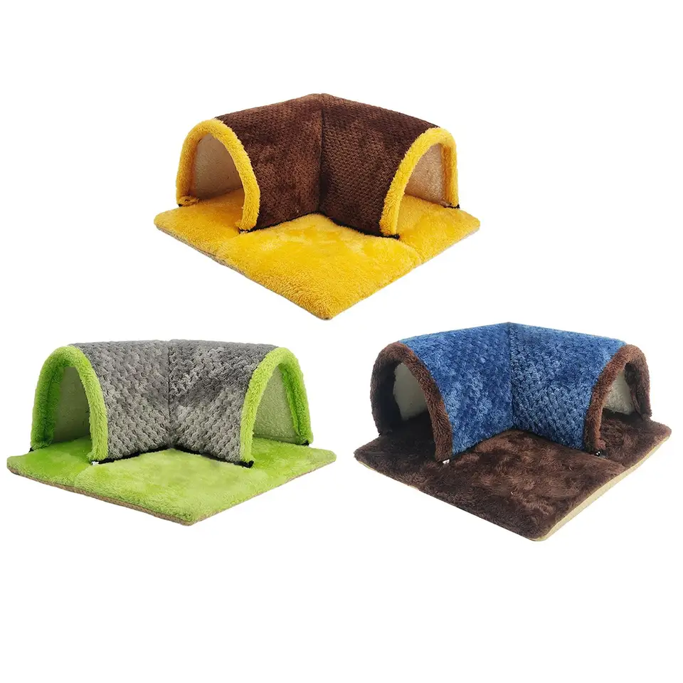 Malé zvieratá tunel morčatá úkryt priedušné ihrisko Odnímateľné mačiatka Pets Cave Guinea Pig House pre škrečok mačiatko mačiatko