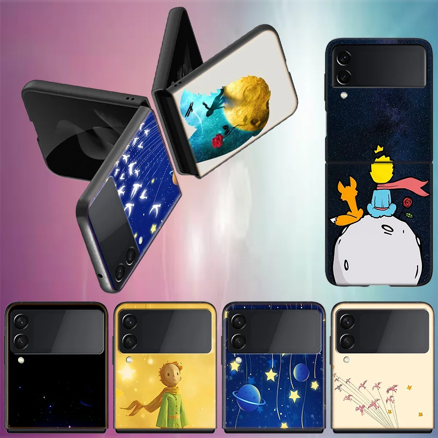 Malý princ pre Samsung Galaxy Z Flip 5 4 3 Case Shock odolný tvrdý kryt pre telefón z Flip 6 5G Z Flip 5 4 5G TPU PC Hard Coq