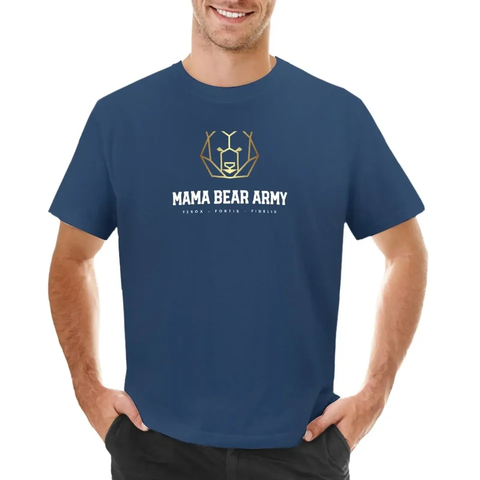Mama Bear Army - Stay Golden Mama Tričko plus grafika veľkosti plus veľkosti Tops Pánske tričká