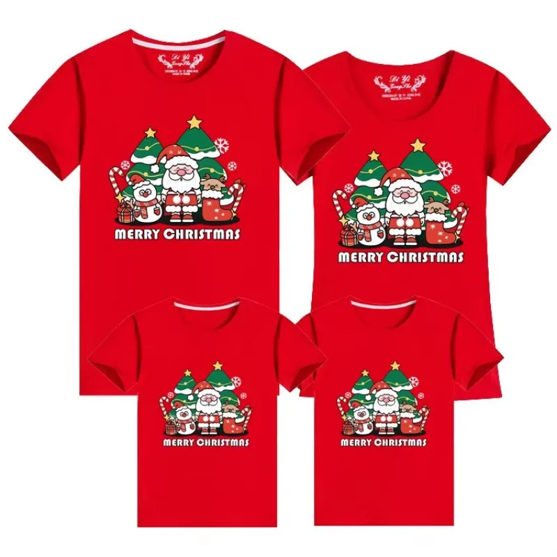 Mama Dcéra Kid Tees Vianoce zodpovedajúce oblečenie Rodina Look Otče Matka vianočné sviatky vianočné rodinné tričko oblečenie