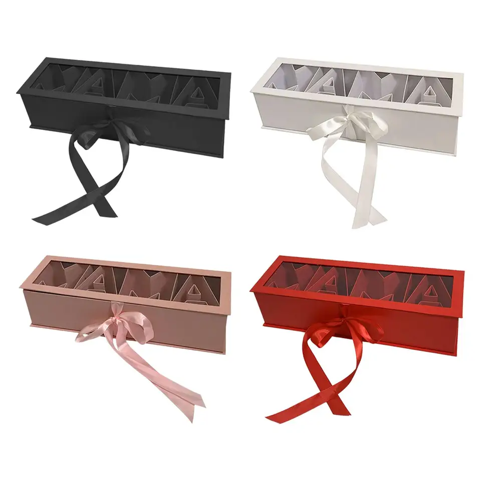 Mama prázdny kvetinový box kvetinové mydlo box Deň matiek kreatívny elegantný obdĺžnik