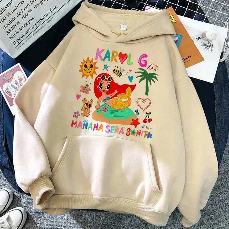 Manana Sera Bonito Hoodie Karol G Manana Sera Bonito Hoodie Tomorrow bude pekná grafická tričká Ženy Bichota Warm Mikina