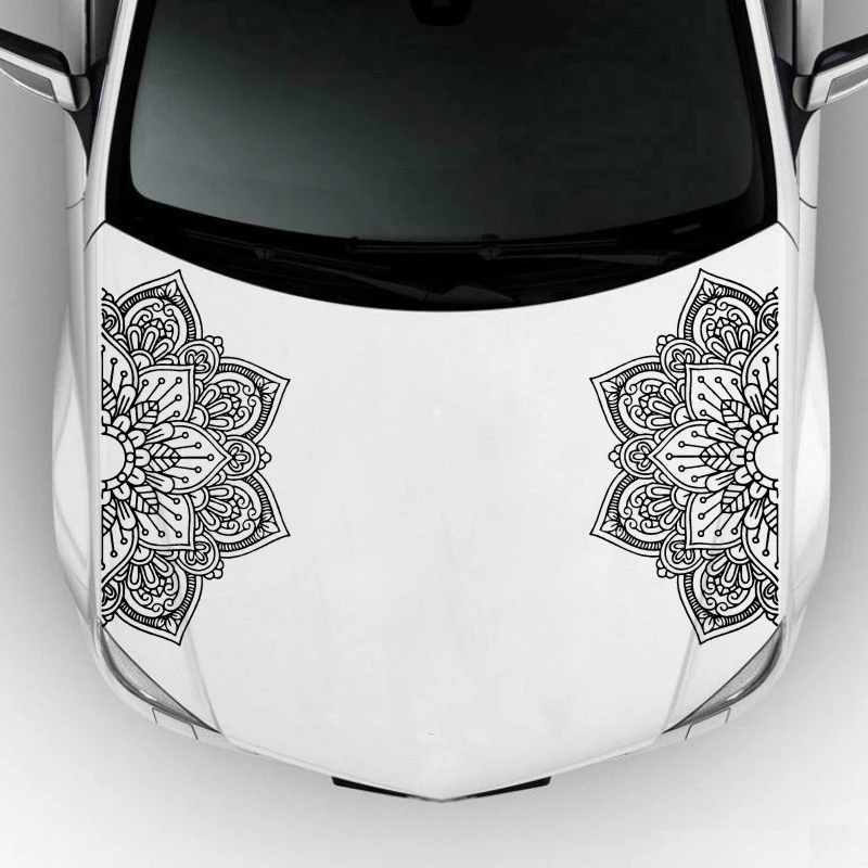 Mandala v polovici nového dizajnu automobilový orval ornament marocká jogová tematická štúdia automobilová nálepka B927
