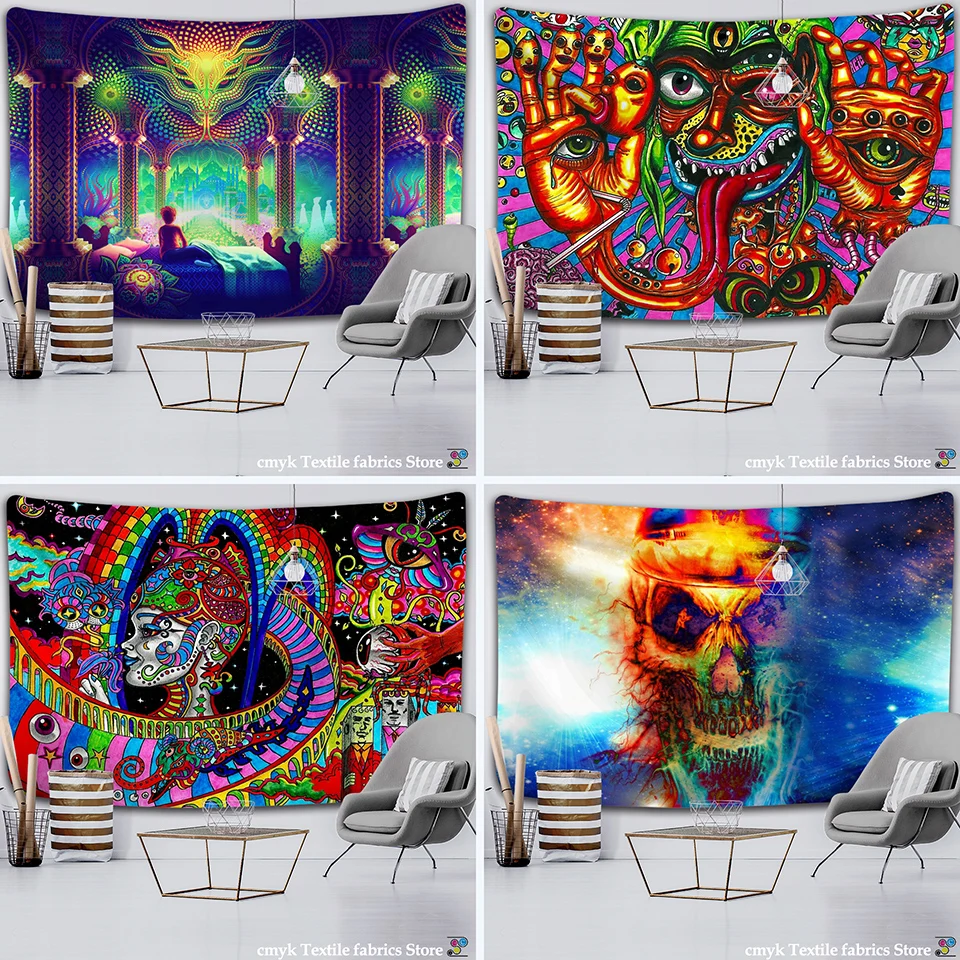 Mandela Wall zavesenie tapisérie psychedelický vzor jogy hodu pláž hádzať koberec hippie domov dekor mandala nástenná tapiséria prikrývka
