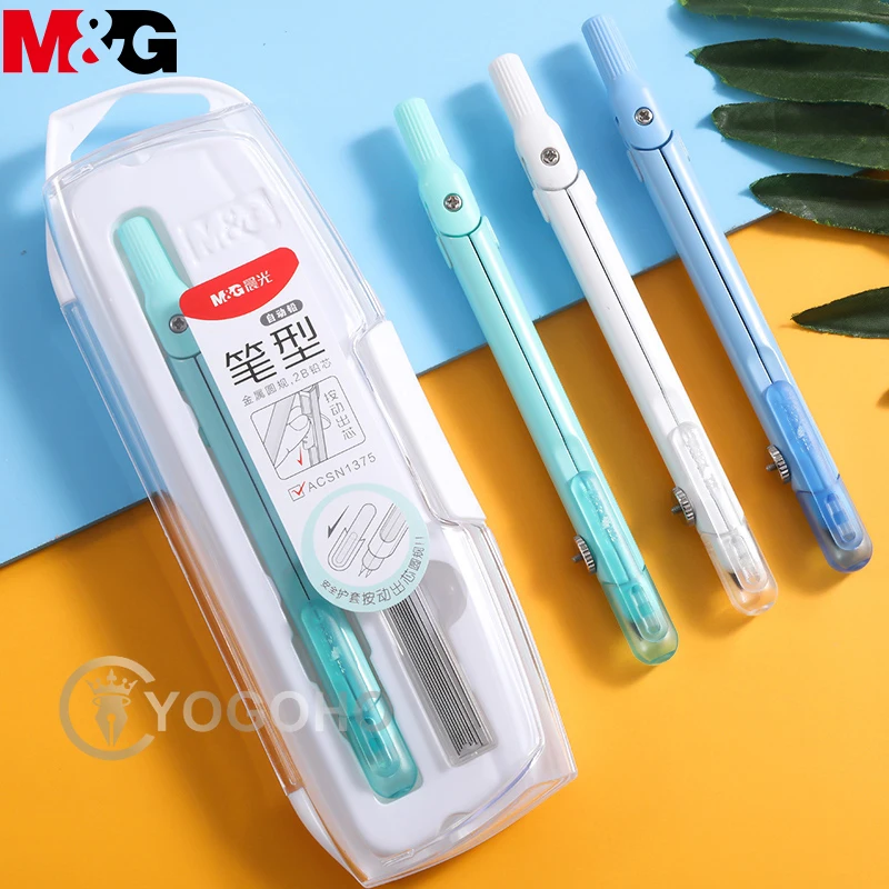 M&G Pen-the-Compass Geometry Geometry Set s mechanickou ceruzkou Presnosť Compass Lock Math odolný pre školu a lietadlo Precis