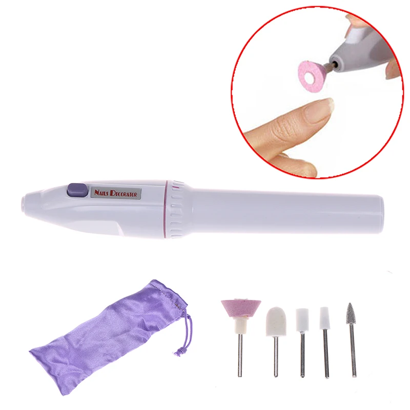 Manikúra pedikúra Gel Gelish File Buffer 5in1 Mini na nechty vŕtačka Elektrické nechtové vŕtačky Penne násadičky kúsky nechtových náradia