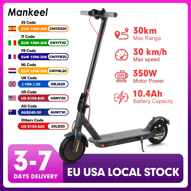 Mankeel Mk083 30 km elektrický skúter dospelých
