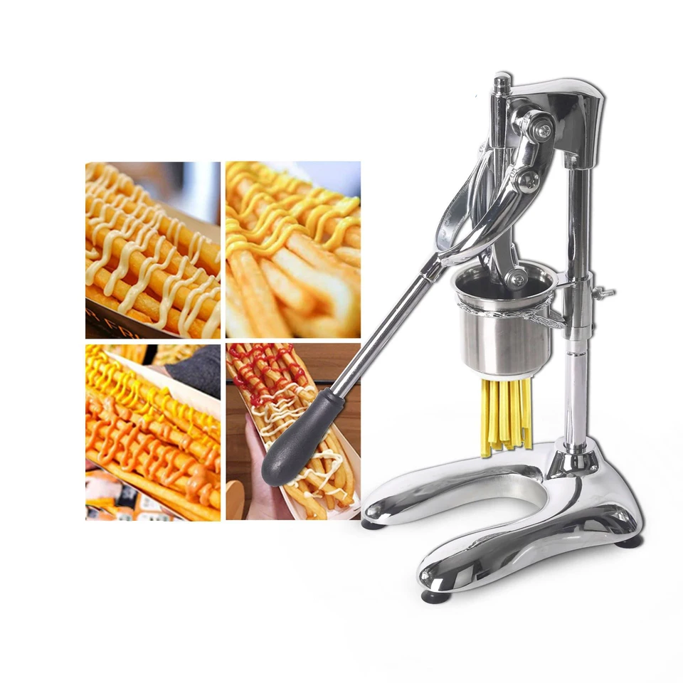 Manuálne dlhé francúzske hranolky Maker 20-30 cm Cesto čipy stlačené hliníkové zliatiny pre kukuričné ​​zemiakové cesto extrudér kuchynský náradie